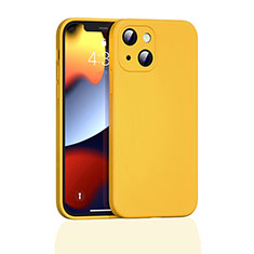 Funda Silicona Ultrafina Goma 360 Grados Carcasa S05 para Apple iPhone 14 Amarillo