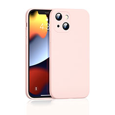 Funda Silicona Ultrafina Goma 360 Grados Carcasa S05 para Apple iPhone 14 Plus Oro Rosa