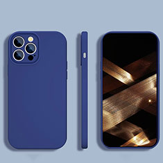 Funda Silicona Ultrafina Goma 360 Grados Carcasa S05 para Apple iPhone 14 Pro Azul