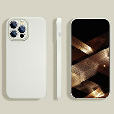 Funda Silicona Ultrafina Goma 360 Grados Carcasa S05 para Apple iPhone 14 Pro Blanco