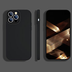Funda Silicona Ultrafina Goma 360 Grados Carcasa S05 para Apple iPhone 14 Pro Max Negro