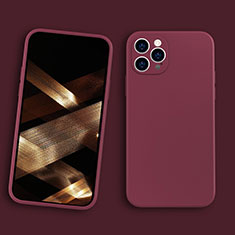 Funda Silicona Ultrafina Goma 360 Grados Carcasa S05 para Apple iPhone 14 Pro Max Rojo Rosa