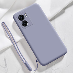 Funda Silicona Ultrafina Goma 360 Grados Carcasa S05 para Oppo A56S 5G Gris Lavanda