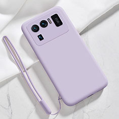 Funda Silicona Ultrafina Goma 360 Grados Carcasa S06 para Xiaomi Mi 11 Ultra 5G Purpura Claro