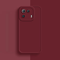 Funda Silicona Ultrafina Goma 360 Grados Carcasa S07 para Xiaomi Mi 11 Pro 5G Rojo