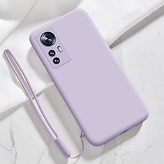 Funda Silicona Ultrafina Goma 360 Grados Carcasa S07 para Xiaomi Mi 12S Pro 5G Purpura Claro