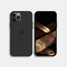 Funda Silicona Ultrafina Goma 360 Grados Carcasa S08 para Apple iPhone 14 Pro Max Negro
