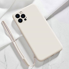 Funda Silicona Ultrafina Goma 360 Grados Carcasa S09 para Apple iPhone 13 Pro Blanco