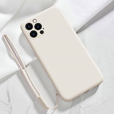 Funda Silicona Ultrafina Goma 360 Grados Carcasa S09 para Apple iPhone 14 Pro Blanco