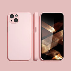 Funda Silicona Ultrafina Goma 360 Grados Carcasa S09 para Apple iPhone 15 Plus Rosa