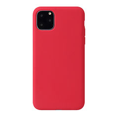 Funda Silicona Ultrafina Goma 360 Grados Carcasa Y01 para Apple iPhone 11 Pro Max Rojo Rosa