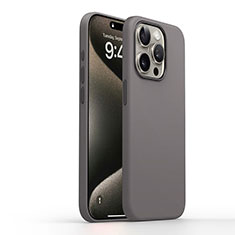 Funda Silicona Ultrafina Goma 360 Grados Carcasa YK1 para Apple iPhone 13 Pro Max Gris Oscuro