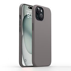 Funda Silicona Ultrafina Goma 360 Grados Carcasa YK1 para Apple iPhone 14 Plus Gris Oscuro