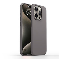 Funda Silicona Ultrafina Goma 360 Grados Carcasa YK1 para Apple iPhone 14 Pro Gris Oscuro