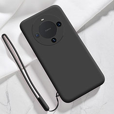 Funda Silicona Ultrafina Goma 360 Grados Carcasa YK1 para Huawei Mate 60 Pro+ Plus Negro