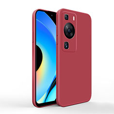 Funda Silicona Ultrafina Goma 360 Grados Carcasa YK1 para Huawei P60 Pro Rojo
