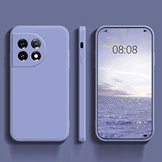 Funda Silicona Ultrafina Goma 360 Grados Carcasa YK1 para OnePlus 11 5G Gris Lavanda