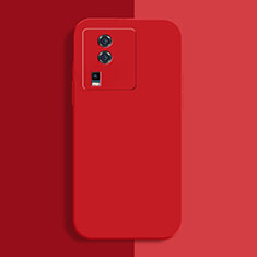 Funda Silicona Ultrafina Goma 360 Grados Carcasa YK1 para Vivo iQOO Neo7 5G Rojo