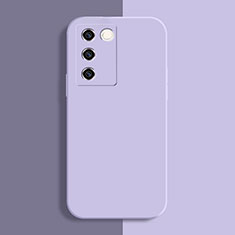 Funda Silicona Ultrafina Goma 360 Grados Carcasa YK1 para Vivo V27 Pro 5G Purpura Claro