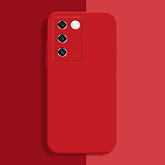 Funda Silicona Ultrafina Goma 360 Grados Carcasa YK1 para Vivo V27 Pro 5G Rojo