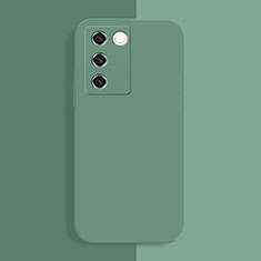 Funda Silicona Ultrafina Goma 360 Grados Carcasa YK1 para Vivo V27e 5G Verde Noche