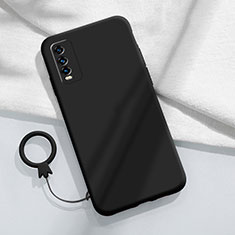 Funda Silicona Ultrafina Goma 360 Grados Carcasa YK1 para Vivo Y12s Negro