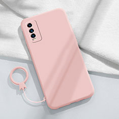 Funda Silicona Ultrafina Goma 360 Grados Carcasa YK1 para Vivo Y20s Rosa