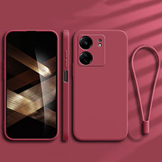 Funda Silicona Ultrafina Goma 360 Grados Carcasa YK1 para Xiaomi Redmi 13C Rosa Roja