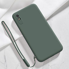 Funda Silicona Ultrafina Goma 360 Grados Carcasa YK1 para Xiaomi Redmi 9AT Verde Noche