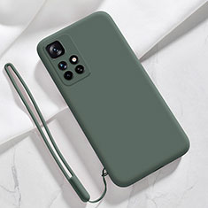 Funda Silicona Ultrafina Goma 360 Grados Carcasa YK1 para Xiaomi Redmi Note 11 4G (2021) Verde Noche