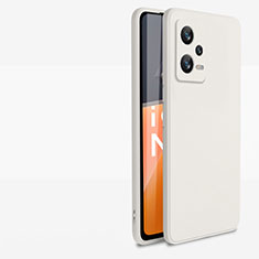 Funda Silicona Ultrafina Goma 360 Grados Carcasa YK1 para Xiaomi Redmi Note 12 Pro+ Plus 5G Blanco