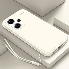 Funda Silicona Ultrafina Goma 360 Grados Carcasa YK1 para Xiaomi Redmi Note 13 Pro+ Plus 5G Blanco