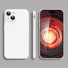 Funda Silicona Ultrafina Goma 360 Grados Carcasa YK2 para Apple iPhone 15 Plus Blanco