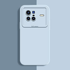 Funda Silicona Ultrafina Goma 360 Grados Carcasa YK2 para Vivo X80 5G Azul Claro