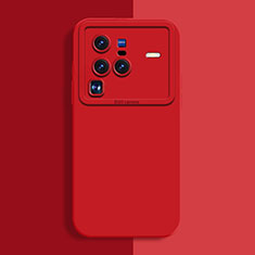 Funda Silicona Ultrafina Goma 360 Grados Carcasa YK2 para Vivo X80 Pro 5G Rojo