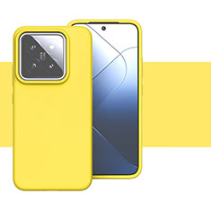 Funda Silicona Ultrafina Goma 360 Grados Carcasa YK2 para Xiaomi Mi 14 5G Amarillo