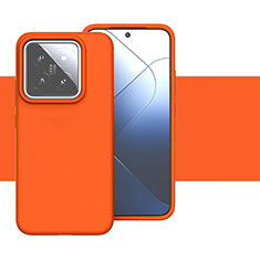 Funda Silicona Ultrafina Goma 360 Grados Carcasa YK2 para Xiaomi Mi 14 5G Naranja