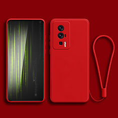 Funda Silicona Ultrafina Goma 360 Grados Carcasa YK2 para Xiaomi Poco F5 Pro 5G Rojo