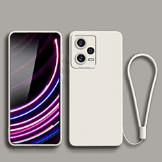 Funda Silicona Ultrafina Goma 360 Grados Carcasa YK2 para Xiaomi Redmi Note 12 Pro+ Plus 5G Blanco