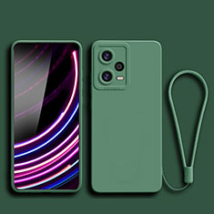 Funda Silicona Ultrafina Goma 360 Grados Carcasa YK2 para Xiaomi Redmi Note 12 Pro+ Plus 5G Verde Noche