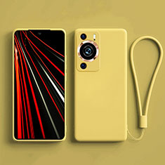 Funda Silicona Ultrafina Goma 360 Grados Carcasa YK3 para Huawei P60 Amarillo