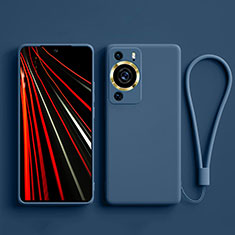 Funda Silicona Ultrafina Goma 360 Grados Carcasa YK3 para Huawei P60 Azul