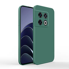 Funda Silicona Ultrafina Goma 360 Grados Carcasa YK3 para OnePlus 10 Pro 5G Verde Noche