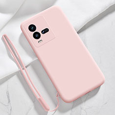 Funda Silicona Ultrafina Goma 360 Grados Carcasa YK3 para Vivo iQOO 10 5G Rosa