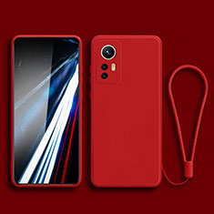 Funda Silicona Ultrafina Goma 360 Grados Carcasa YK3 para Xiaomi Mi 12T Pro 5G Rojo