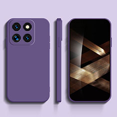 Funda Silicona Ultrafina Goma 360 Grados Carcasa YK3 para Xiaomi Mi 14 5G Purpura Claro