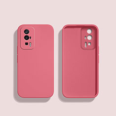 Funda Silicona Ultrafina Goma 360 Grados Carcasa YK3 para Xiaomi Poco F5 Pro 5G Rosa Roja
