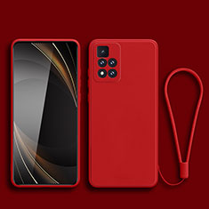 Funda Silicona Ultrafina Goma 360 Grados Carcasa YK3 para Xiaomi Redmi Note 11 Pro+ Plus 5G Rojo