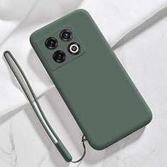 Funda Silicona Ultrafina Goma 360 Grados Carcasa YK4 para OnePlus 10 Pro 5G Verde Noche