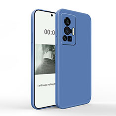 Funda Silicona Ultrafina Goma 360 Grados Carcasa YK4 para Vivo X70 Pro 5G Azul